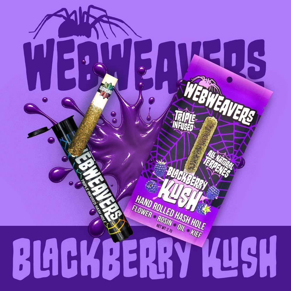 Webweavers | 2.7g Triple Infused Hash Hole | Blackberry Kush