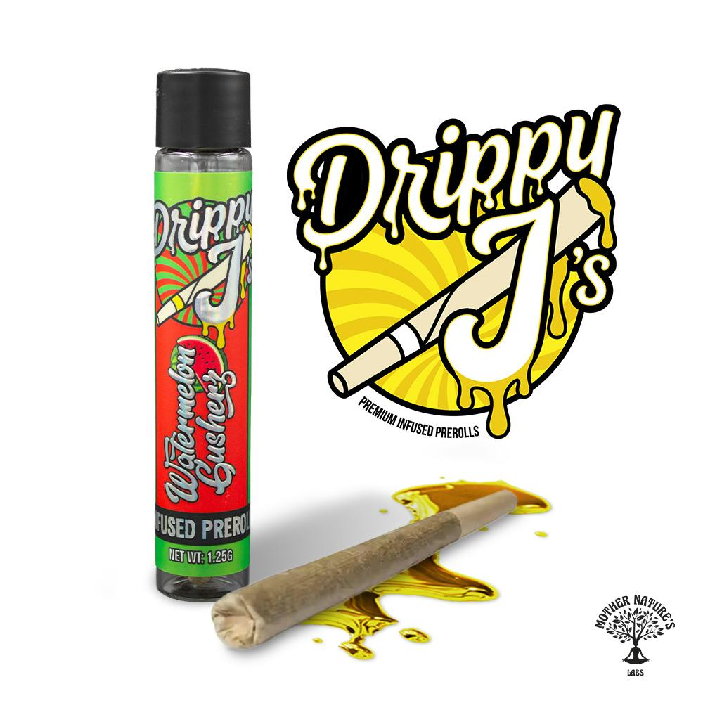 Drippy J's | 1.2g Infused Pre Roll | Watermelon Gusherz