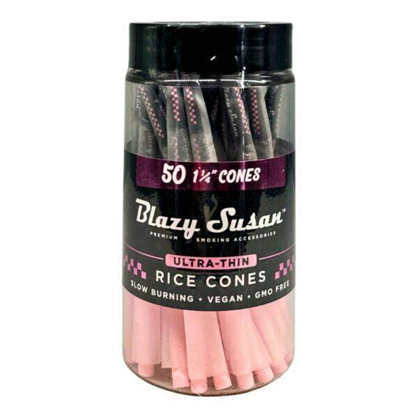 Blazy Susan | 50pk Ultra Thin Rice Cones 1 1/4 (Pink)
