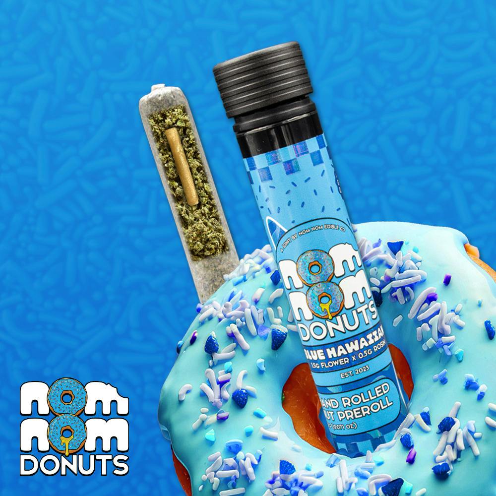 Nom Nom | 2g Hand Rolled Donut | Blue Hawaiian