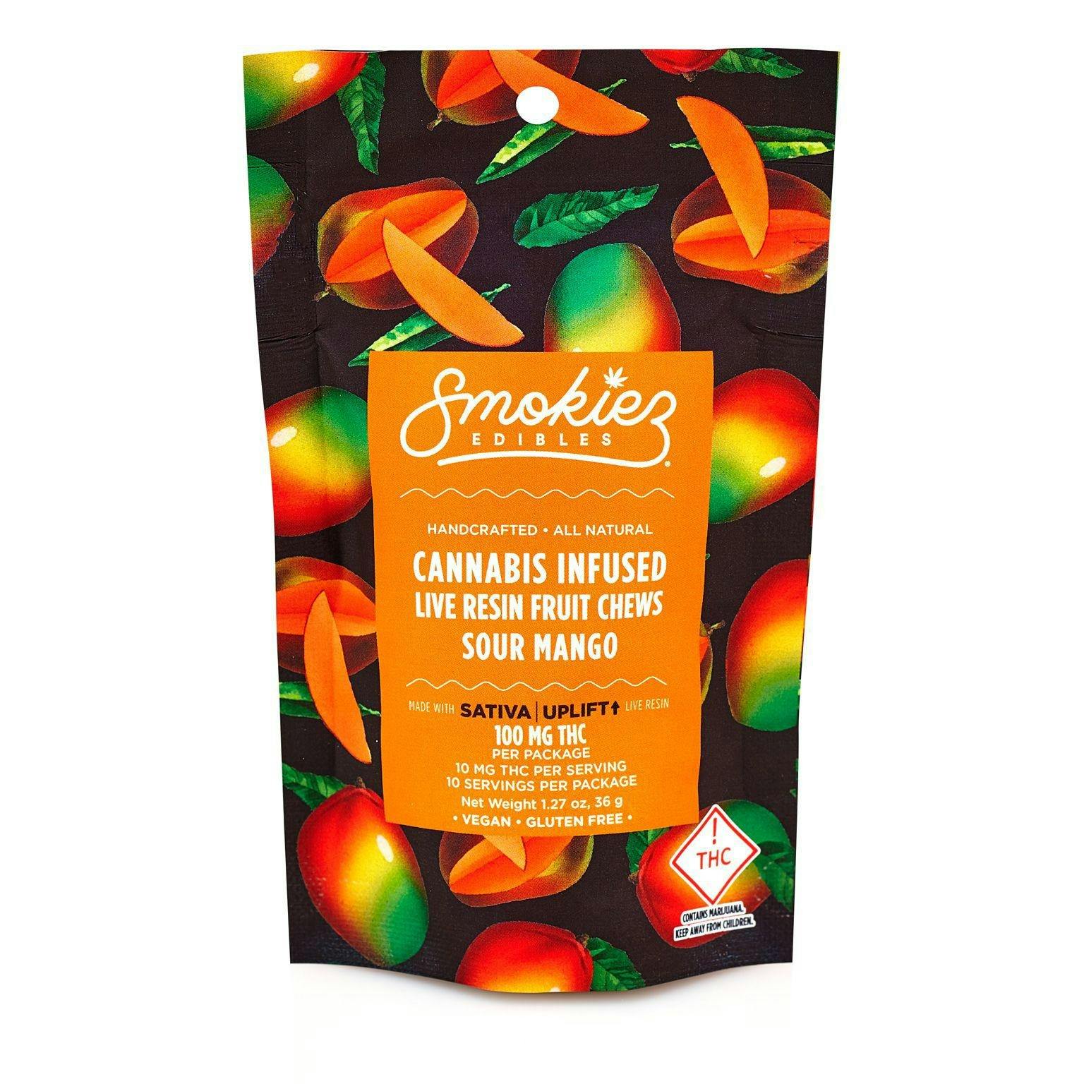 Smokiez Live Resin Sativa Sour Mango 100mg