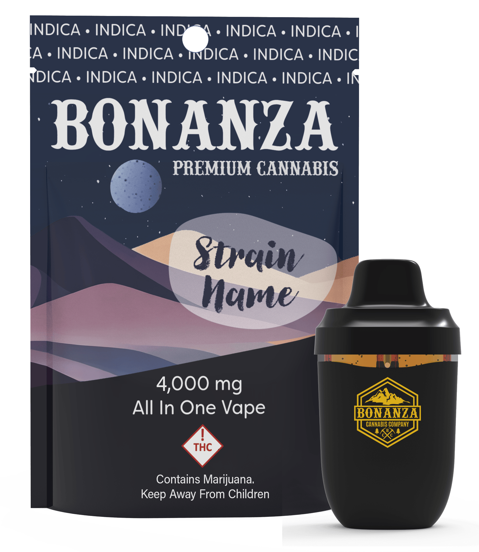 Bonanza 4g A.I.O. Cartridge Watermelon Kush