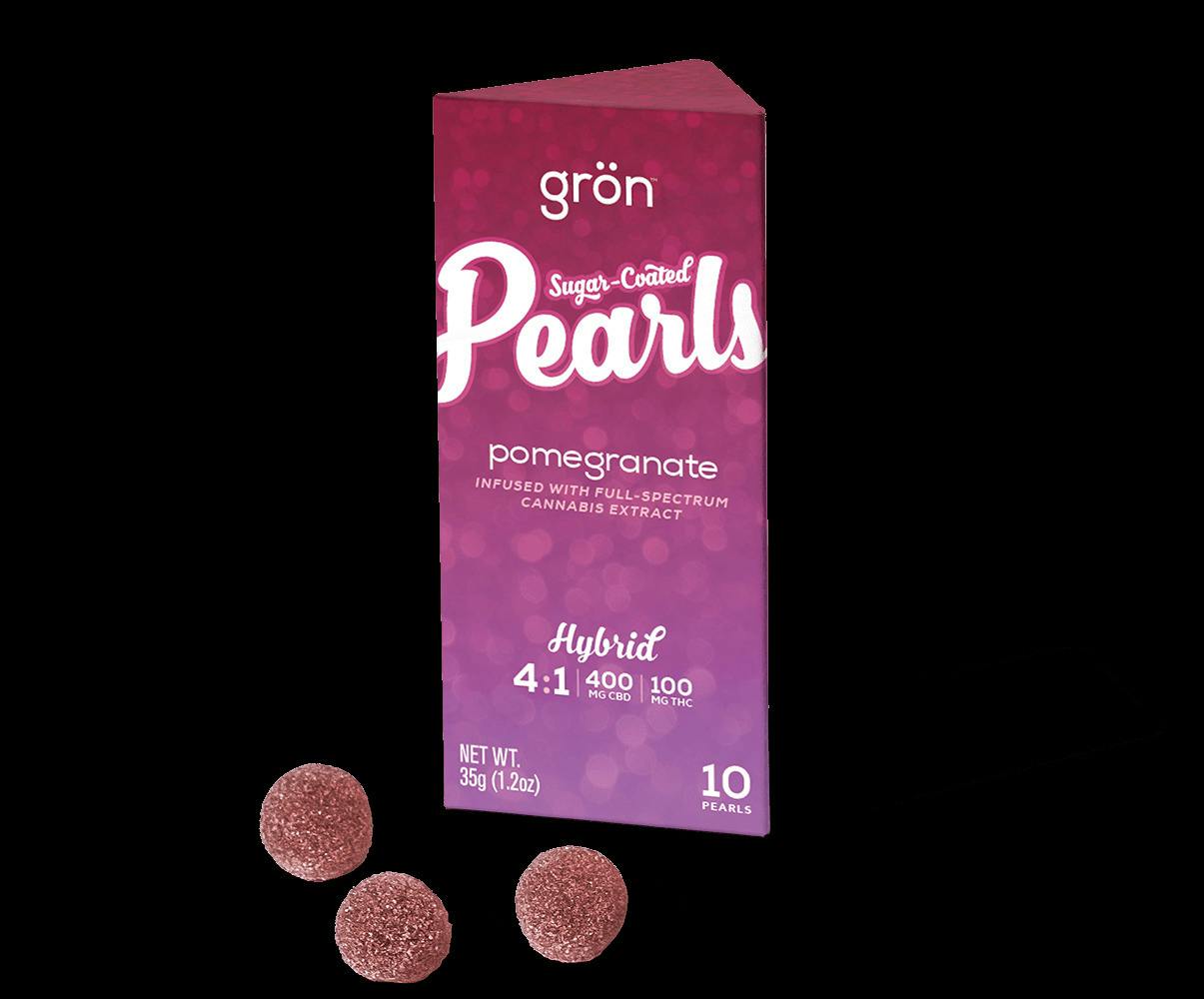Pearls - Pomegranate (H) - 10pk Rosin Infused Gummies - 1:4 THC:CBD