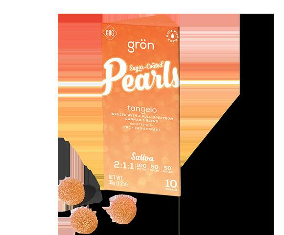 Pearls - Tangelo (S) - 10pk Rosin Infused Gummies - 2:1:1 THC:CBC:CBG