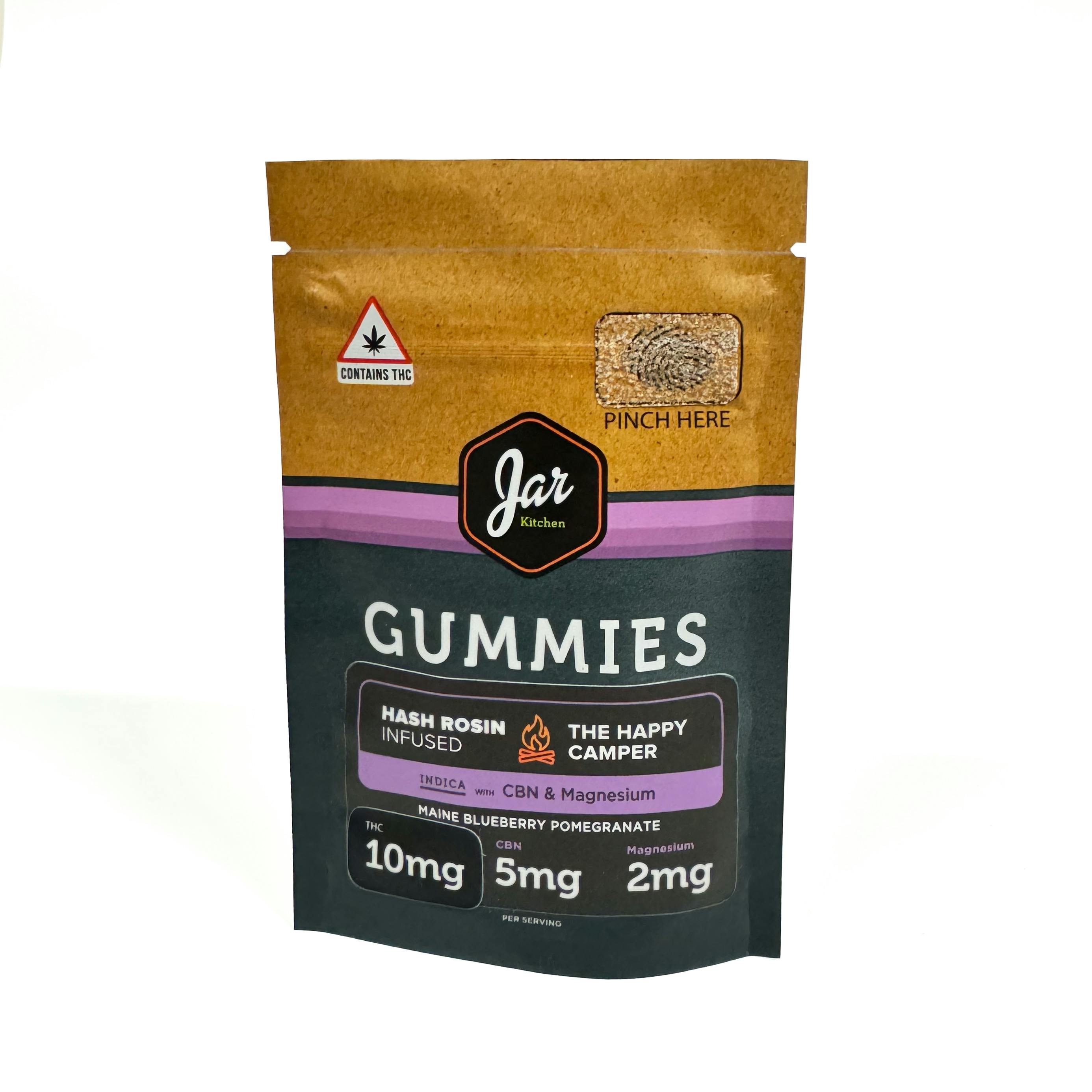 JAR Gummies Hash Rosin - Blueberry Pomegranate Indica 200mg 20 pk