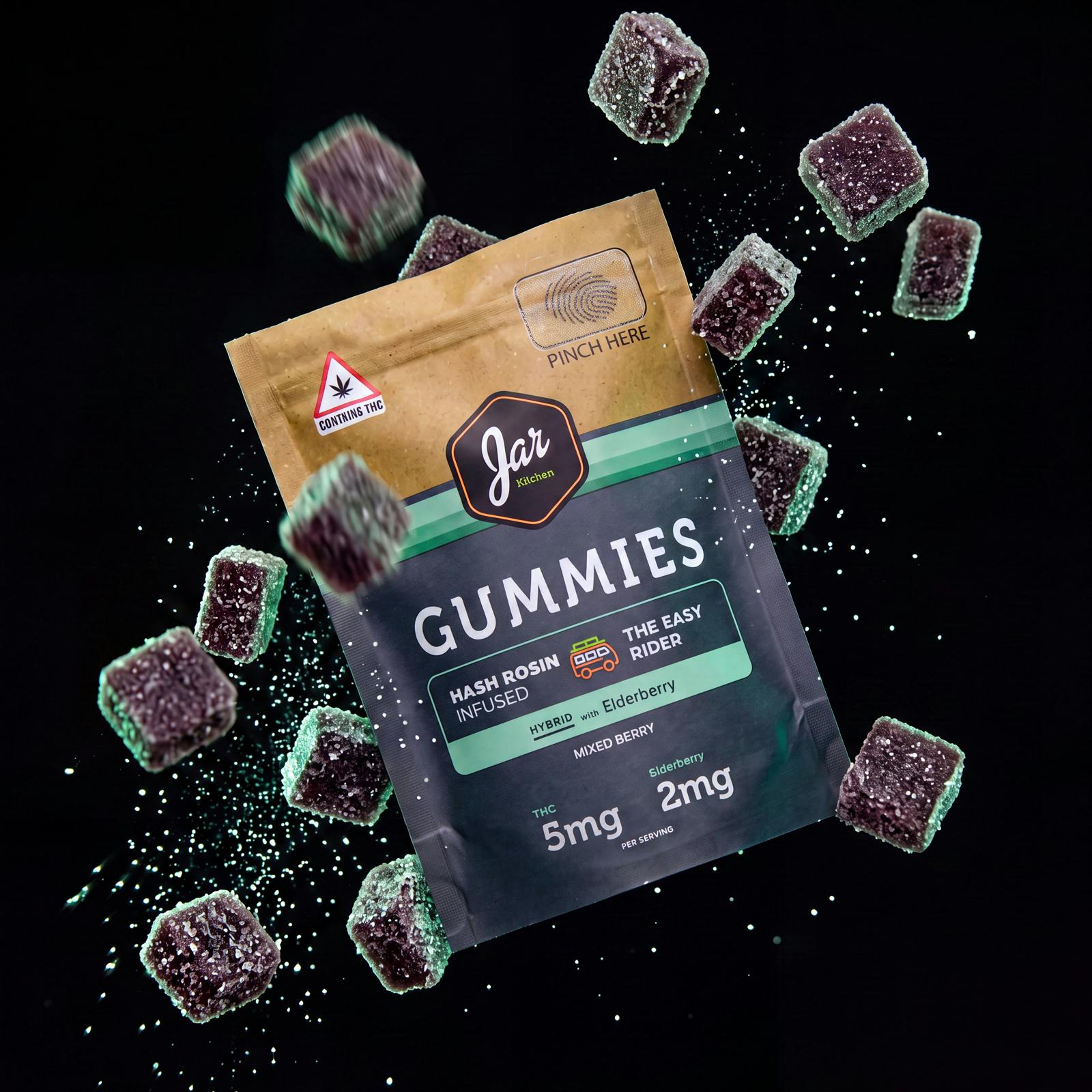 Mixed Berry with Elderberry Gummies - 100mg ( 5mg / piece ) - Hash Rosin at JAR Cannabis Co. Dispensary - Carrabassett (Sugarloaf)