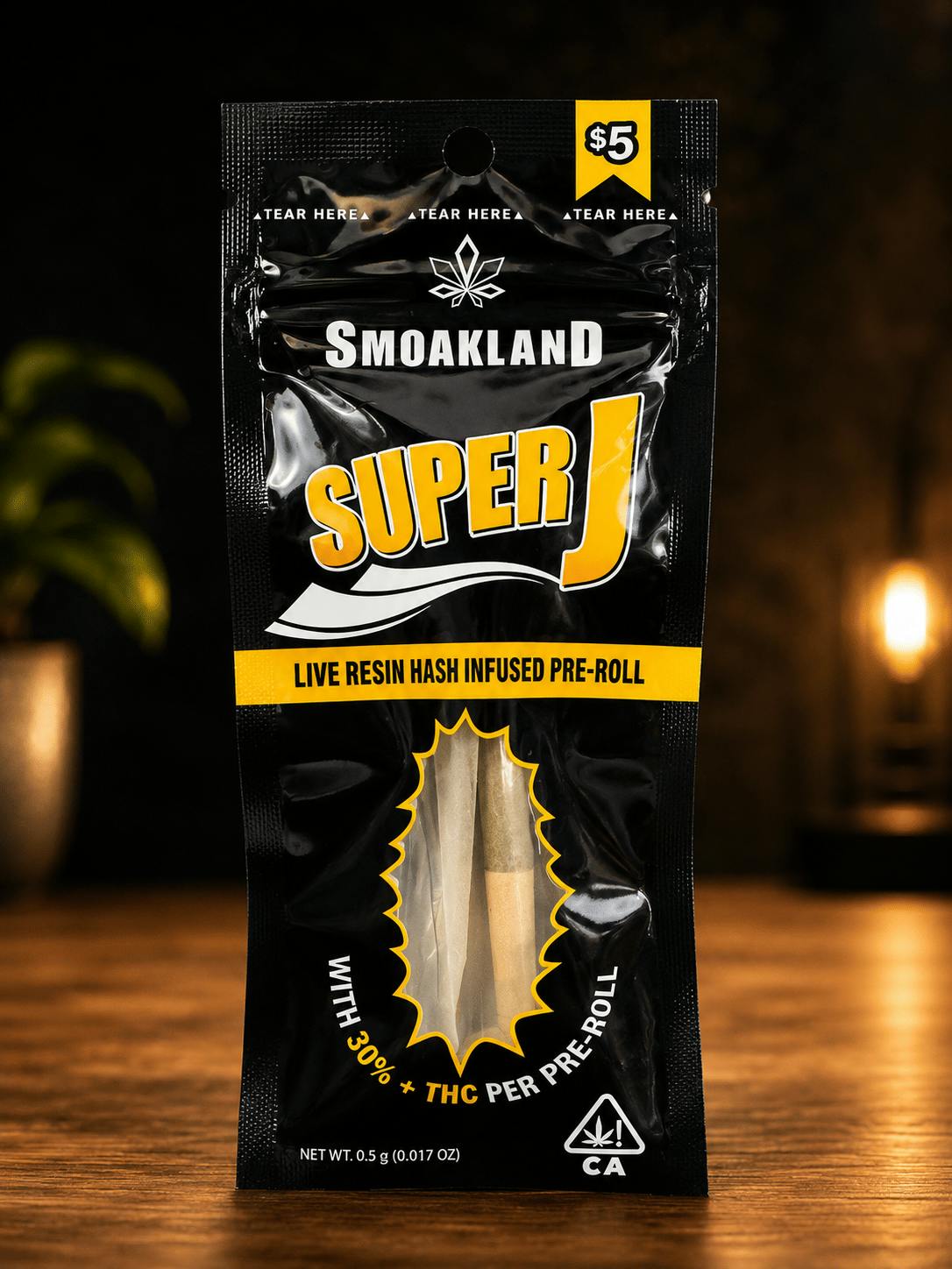 Smoakland - Rainbow Runtz (H) .5g Infused Pre-roll: .5g
