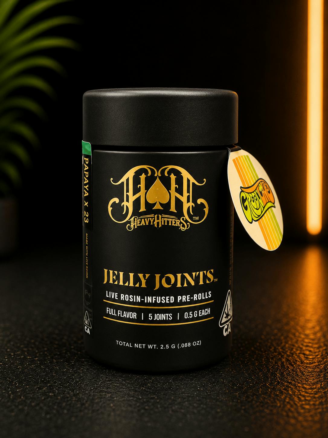 Heavy Hitters - Greenline: Papaya X 33 (H) 2.5g Rosin Jelly Joint Multipack | Heavy Hitters - 2.5g