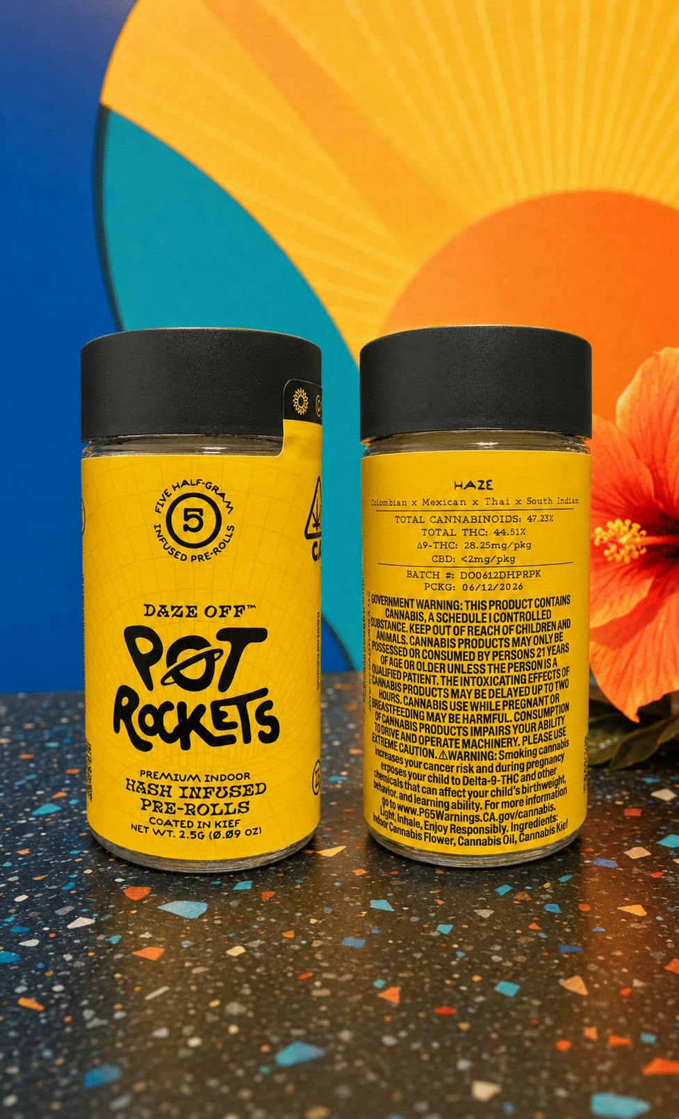 UpNorth Humboldt - Haze (S) 2.5g Infused 5pk Pot Rockets - 2.5g