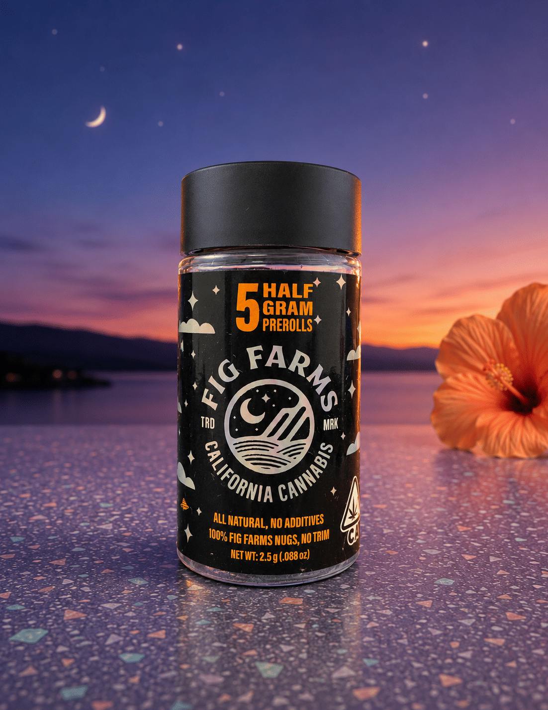 UpNorth Humboldt - Peach Wreck (H) 2.5g | Fig Farms 5 Pk Pre Roll - 2.5g