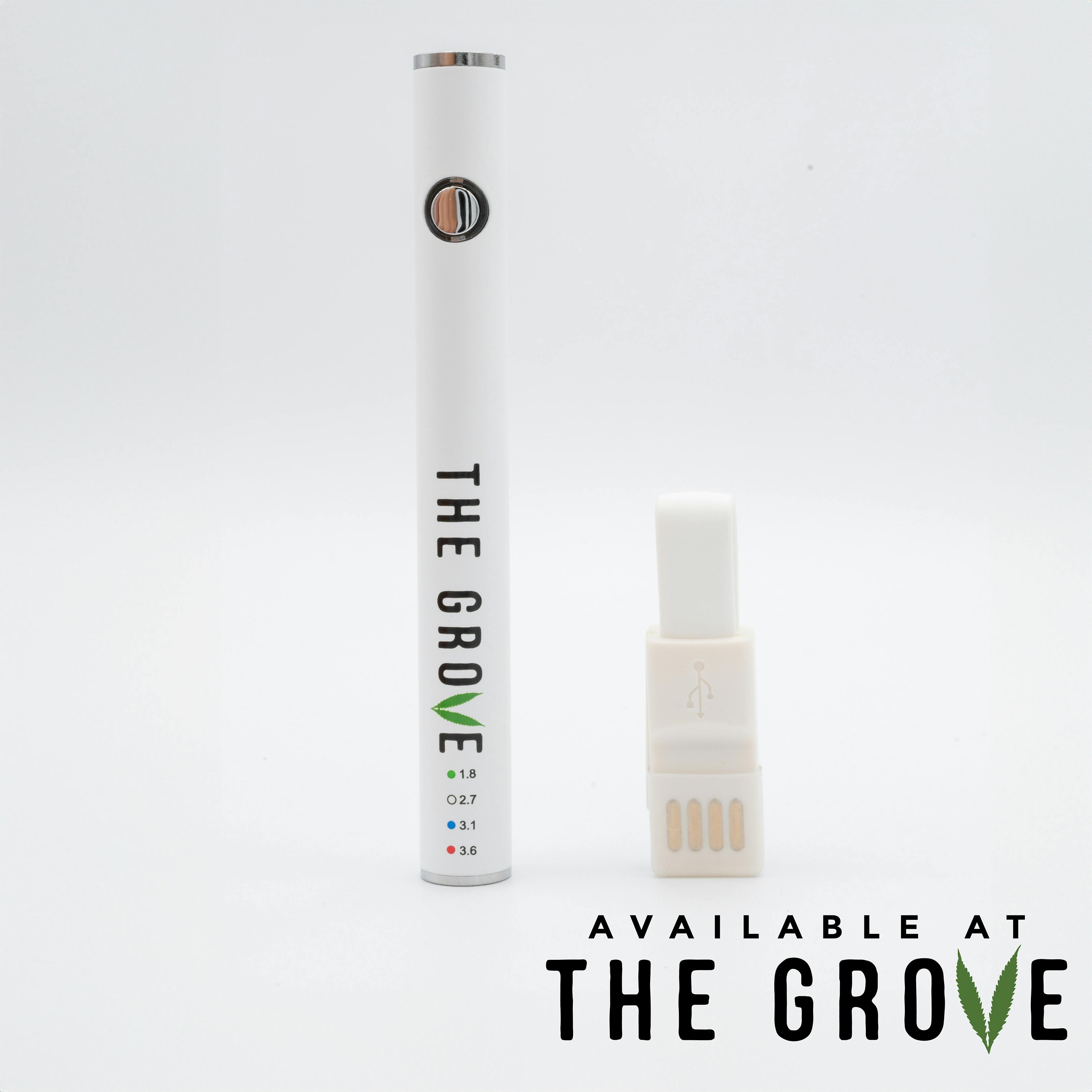The Grove | Button 510 Thread Battery - White