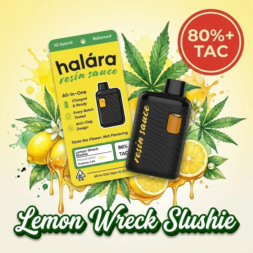 Halara | Lemon Wreck Slushie | Live Resin Sauce AIO