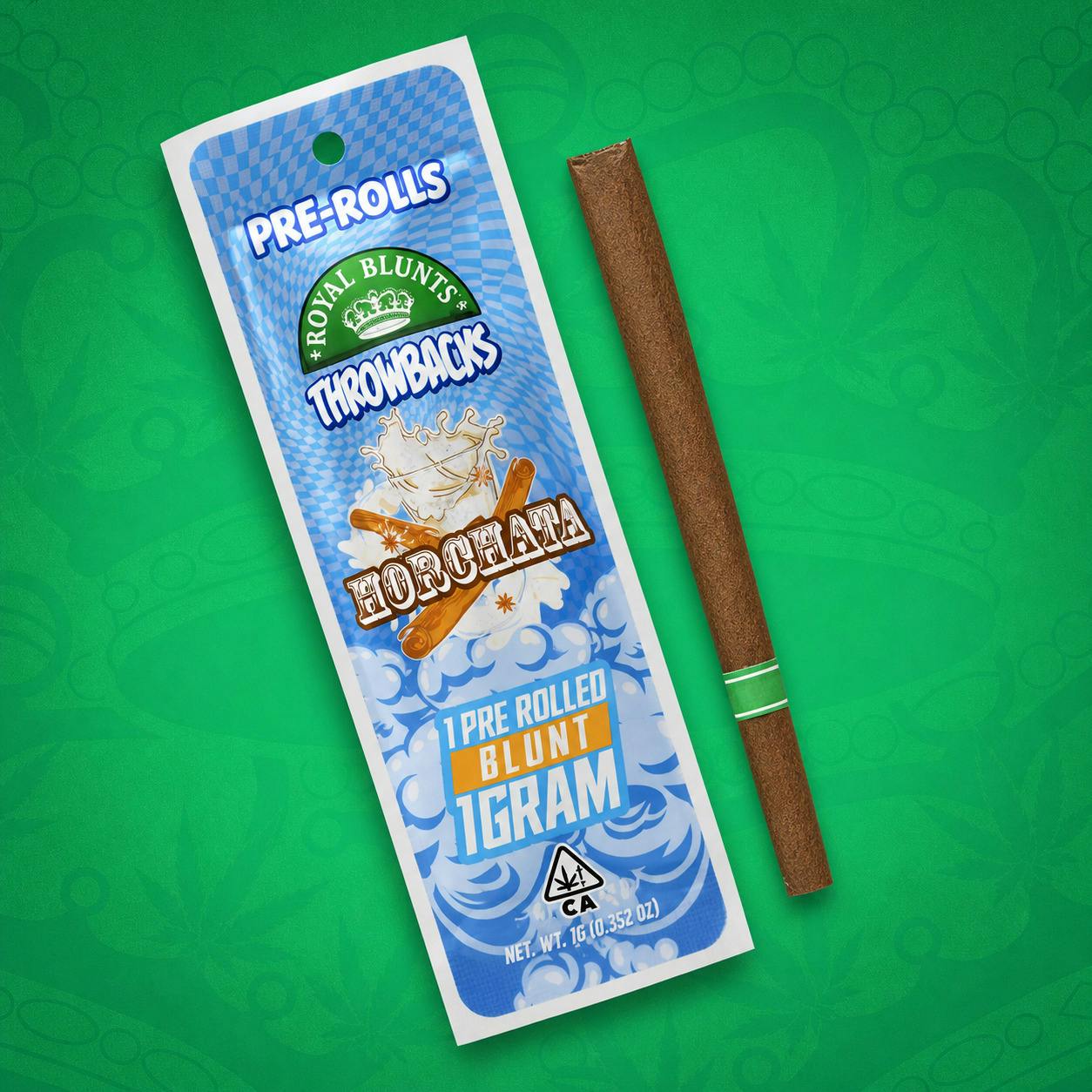 Royal Blunts | Throwbacks Hand Roll - Horchata 1g - Indica
