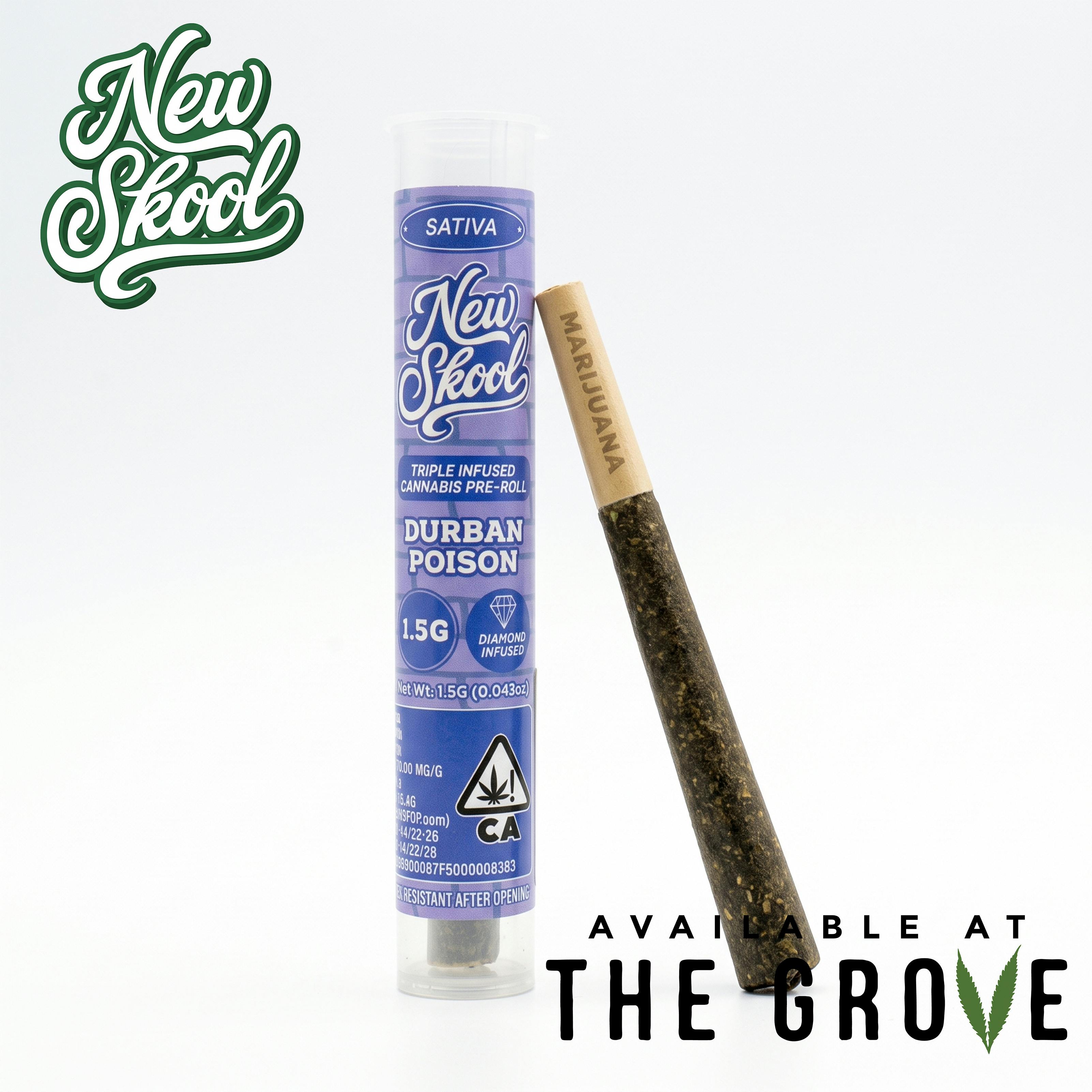 New Skool | Durban Poison 1.5g Infused Pre-Roll