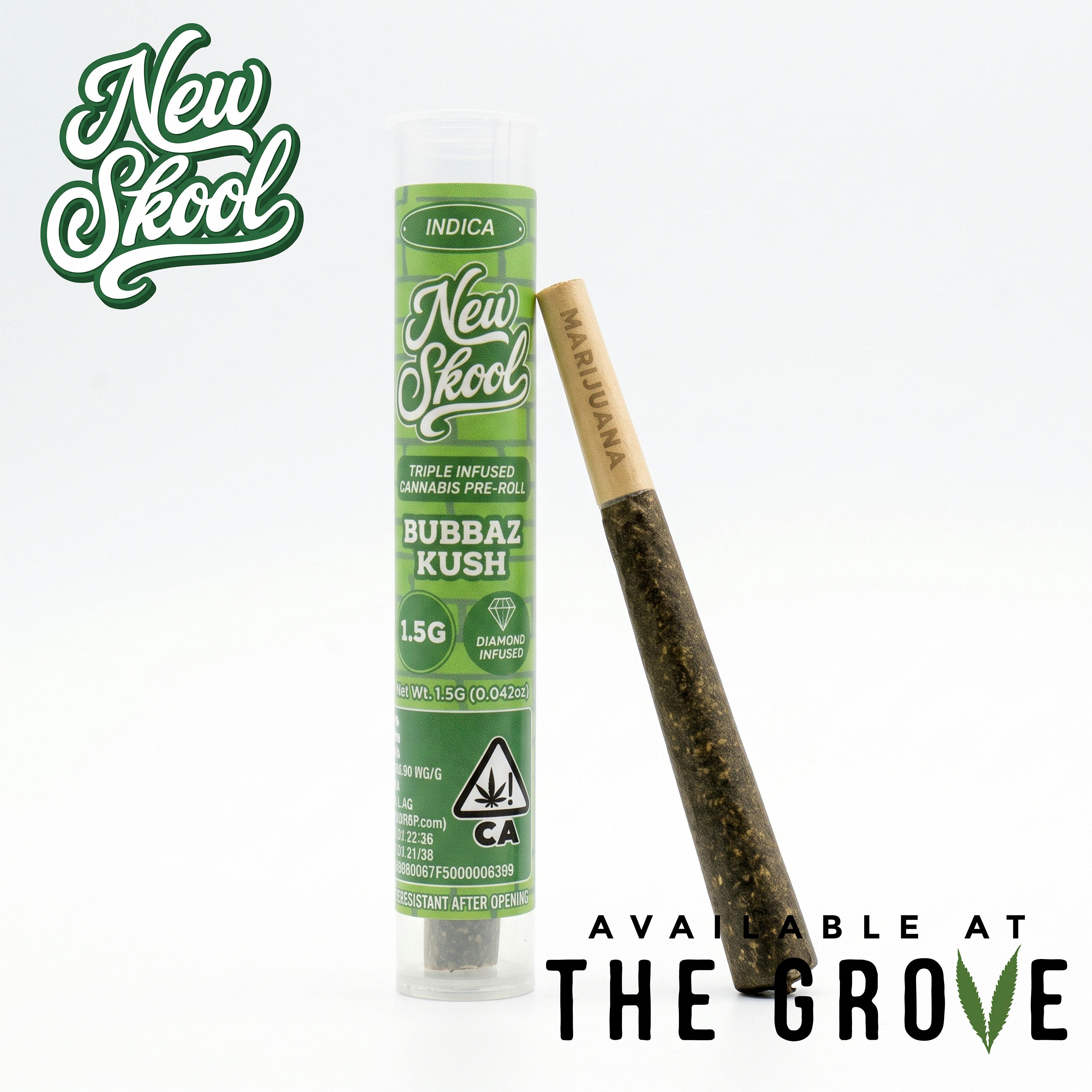New Skool | Bubbaz Kush 1.5g Infused Pre-Roll