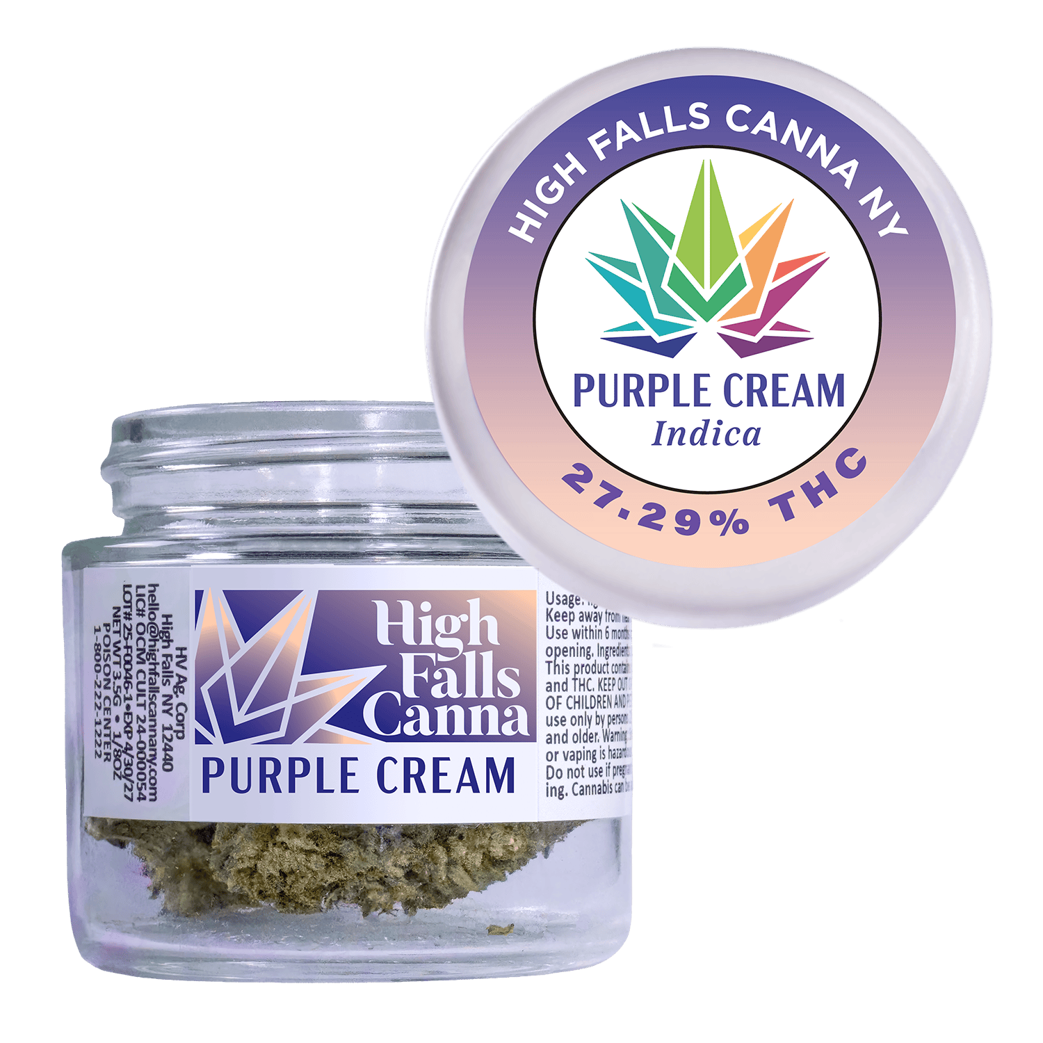 High Falls Canna | "Purple Cream" | Flower | 3.5g