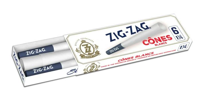Zig Zag White Pre-Rolled Cones 1 1/4