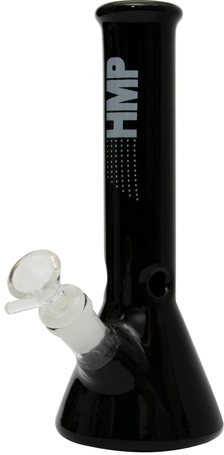 HMP Premier Color Collection - 8" Glass Waterpipe (Black)