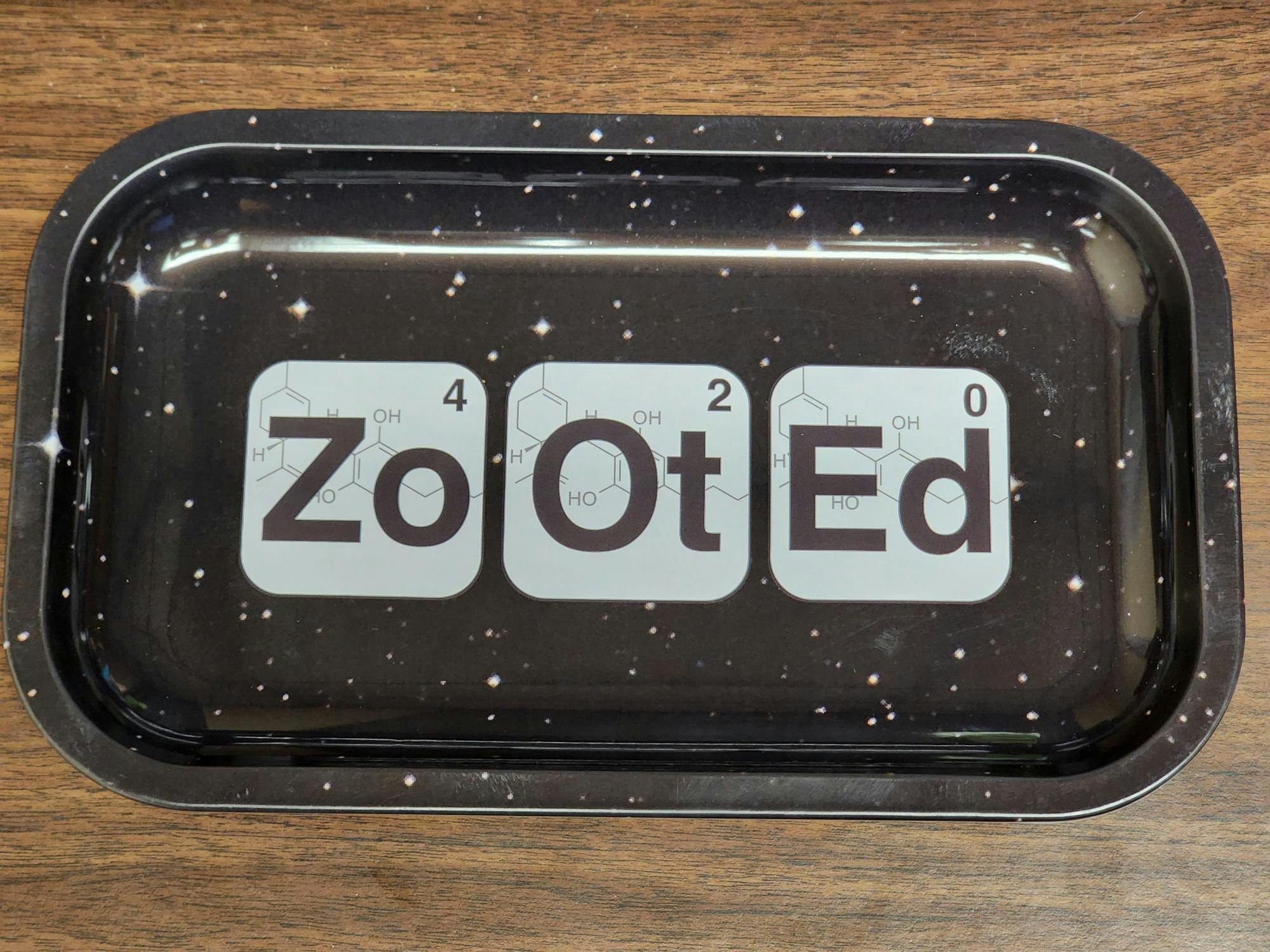 Zooted - BLACK - Medium Size Rolling Tray - 10.5" x 6.5"