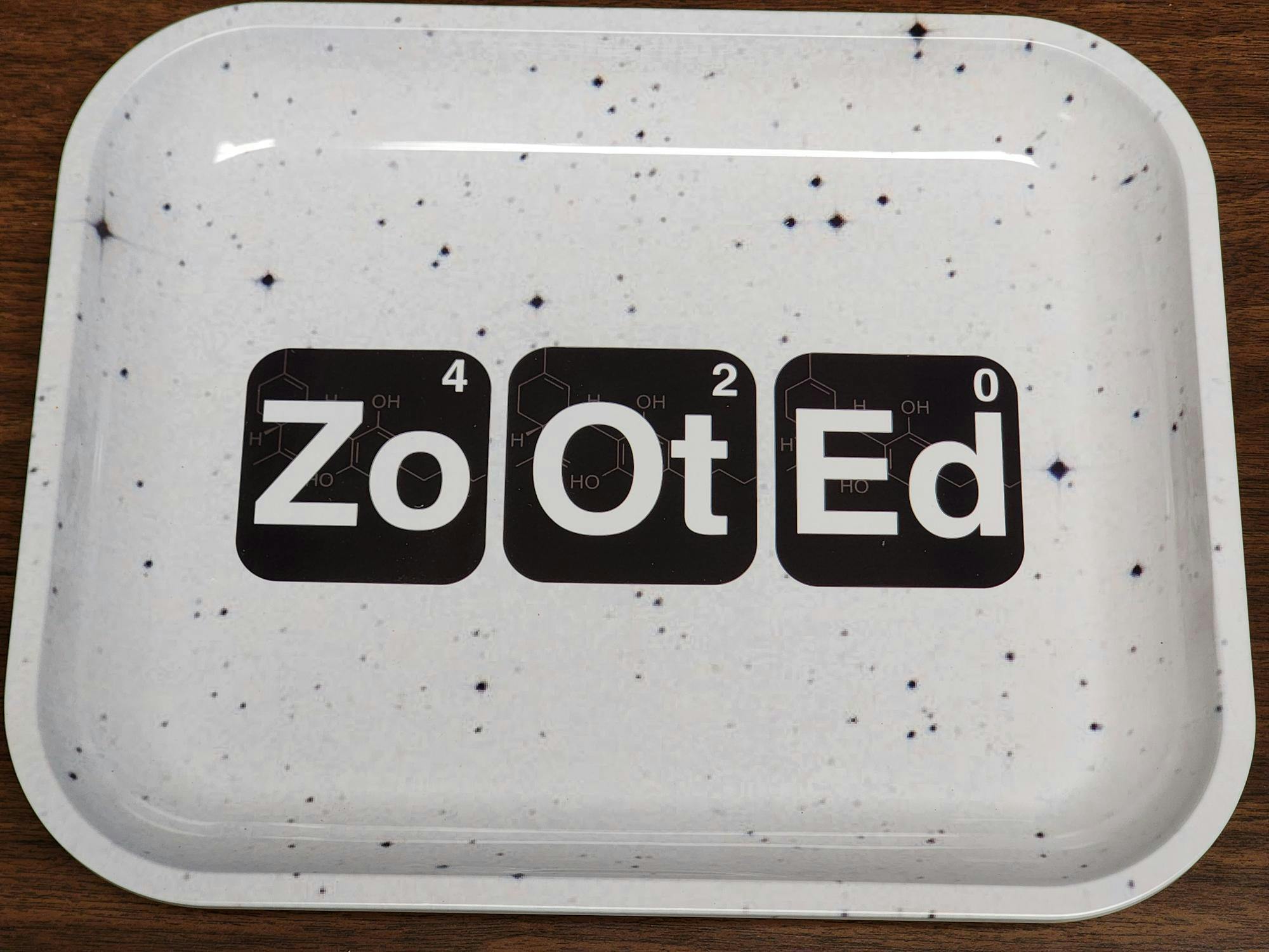 Zooted - WHITE- LARGE Rolling Tray - 13" x 10.5"