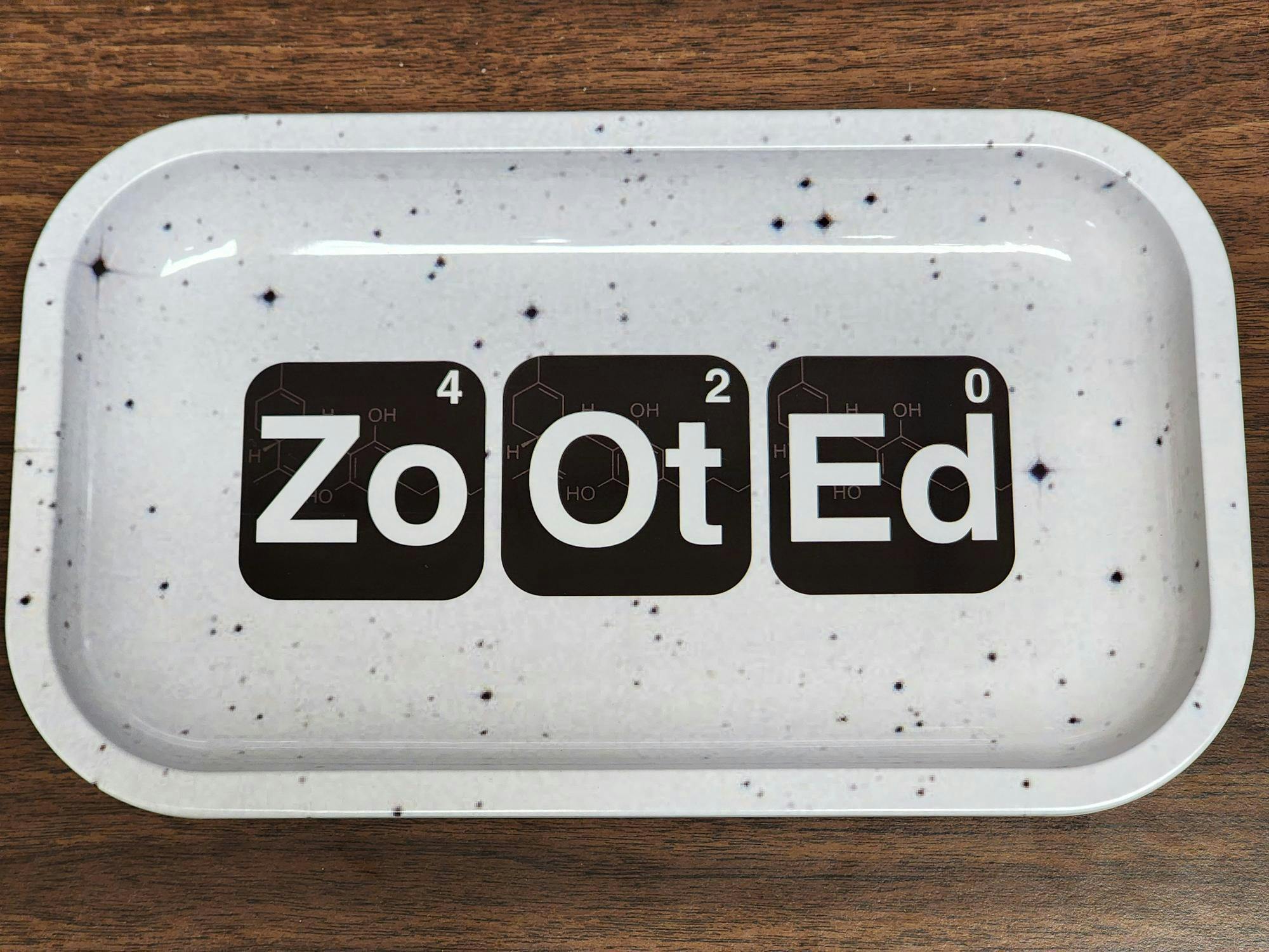 Zooted - WHITE - Medium Size Rolling Tray - 10.5" x 6.5"