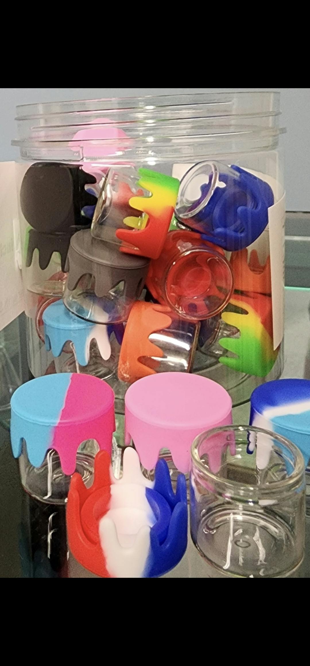 Glass Concentrate Jar w/silicone lid