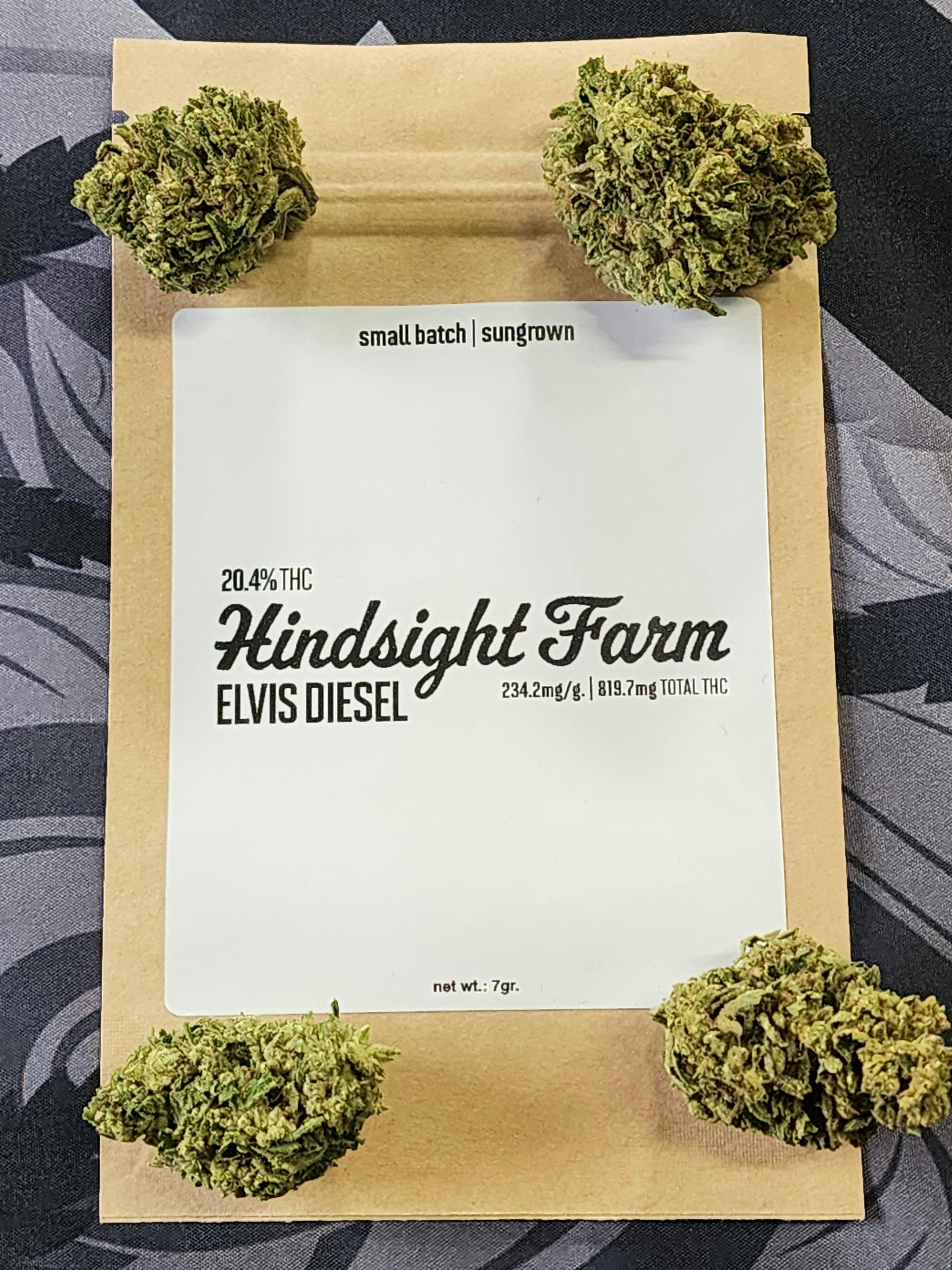 Hindsight Farms - Elvis Diesel (sativa dom) - 7 Grams Flower - 20.4% THC
