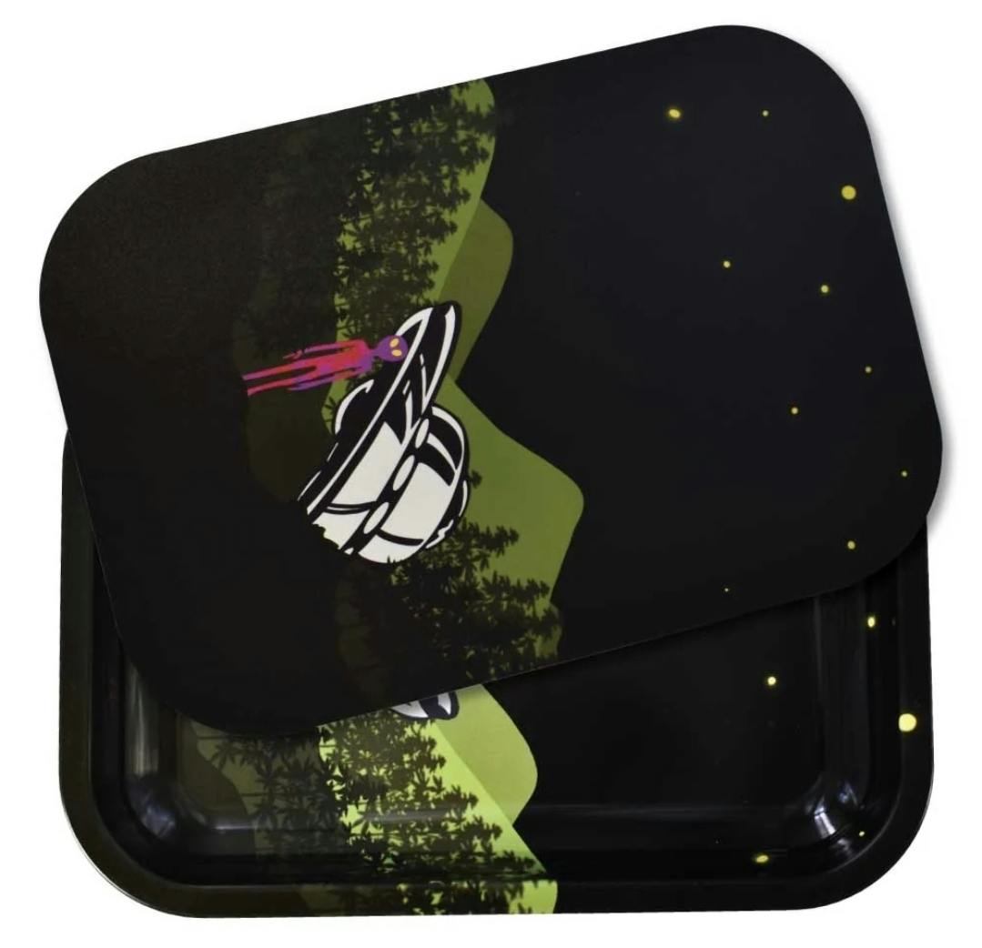 Zooted - Small rolling tray (Area 420) - (8.5" x 6") with magnetic lid
