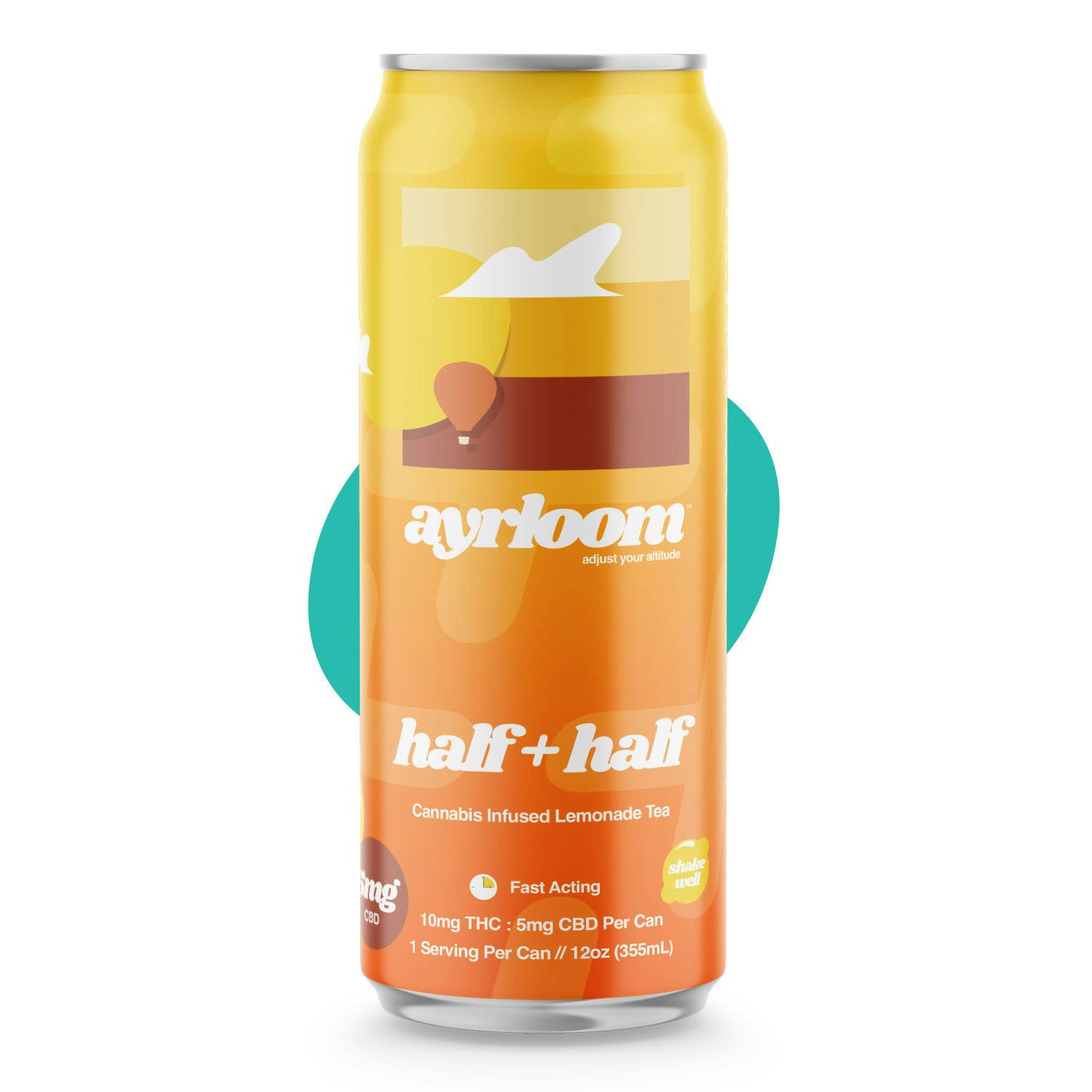 Ayrloom 2:1 - Beverage Single 12 oz Can - Half & Half (lemonade/Iced Tea) - 10mg THC/5mb CBD