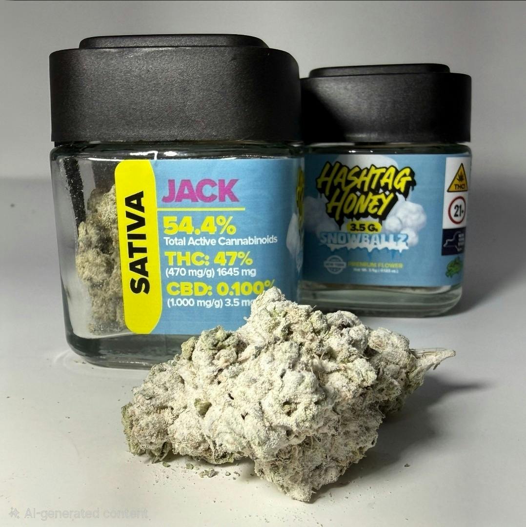 Hashtag Honey - Jack (sativa) - 3.5g Jar Diamond Infused Flower - 47% THC