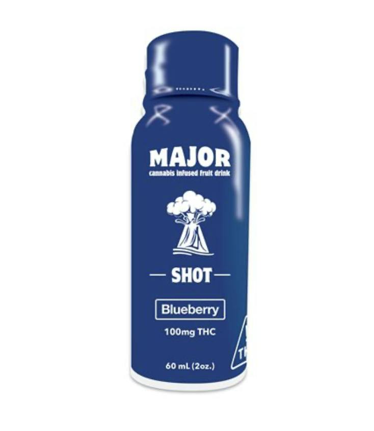 Major Blueberry Shot 100mg 10 Pack at High Hopes Jackson