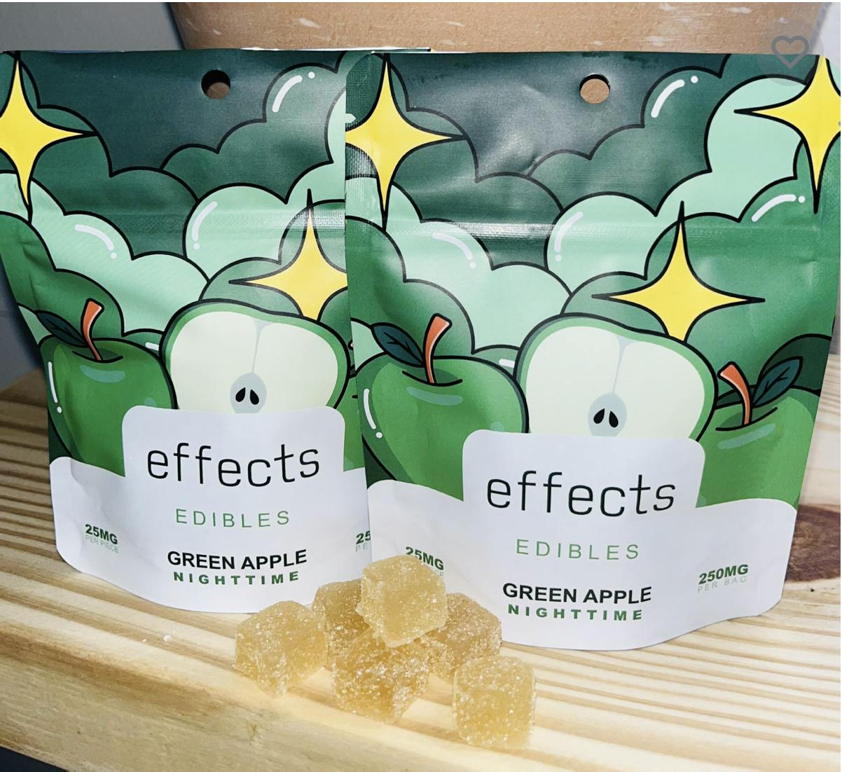 Green Apple - Nighttime gummies (250mg) (25mg ea)