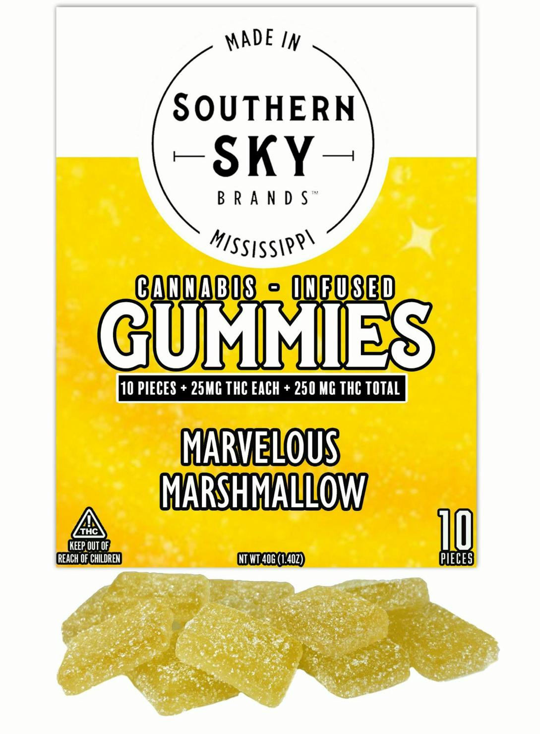 250mg Marvelous Marshmallow Distillate Gummy | Southern Sky