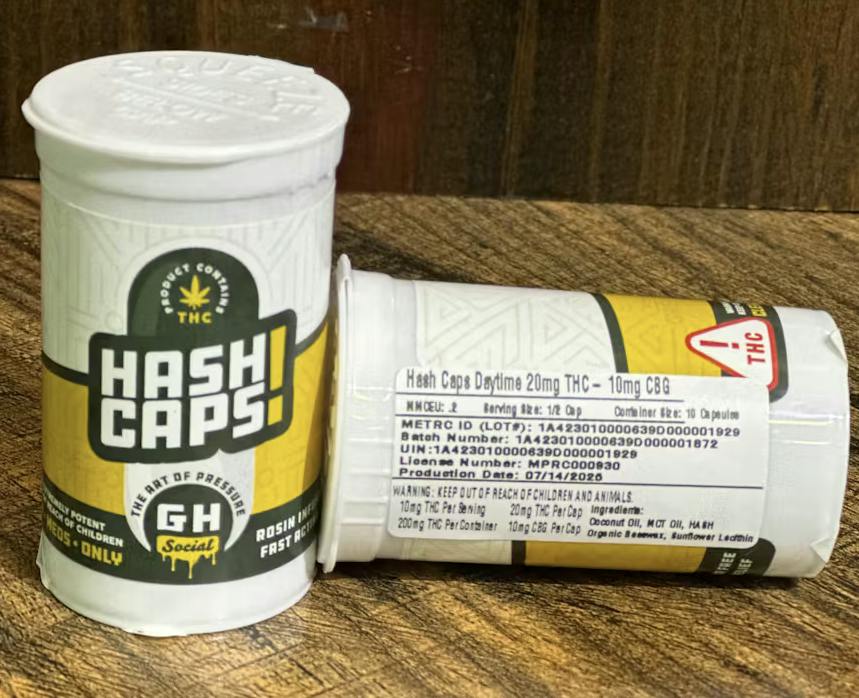 Daytime HashCaps 2:1 200mg - Green House Social