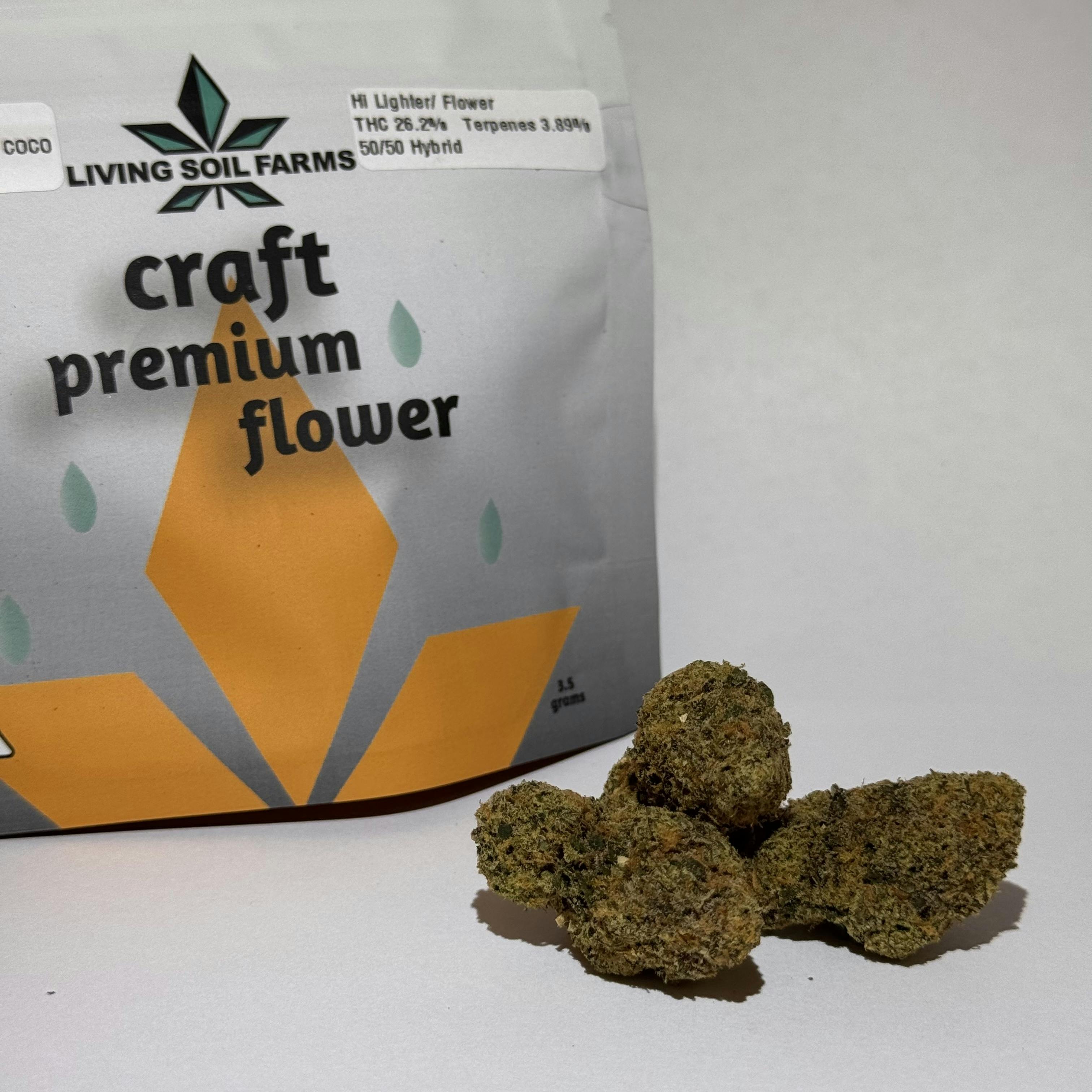 Hi Lighter 3.5g - Living Soil Farms - 26.2% - Hybrid