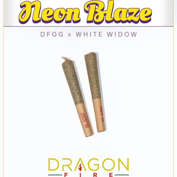 Neon Blaze 1g 2pk Preroll - Dragon Fire Farms - 20% - Indica