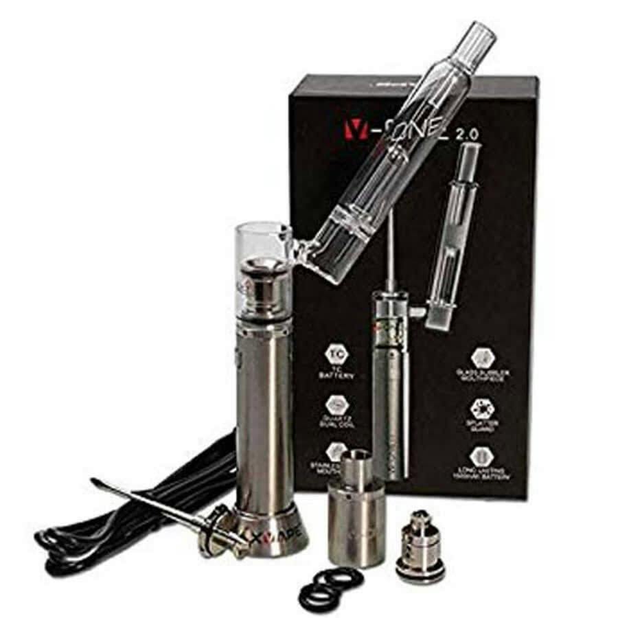 XVape V-One 2.0 Kit - Pen w/ Bubbler Attachment - Stainless Steel