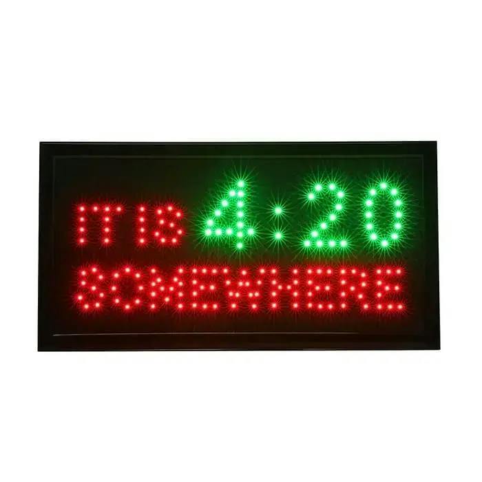 LED Sign Wall Mount Sign 19" x 10" - Its 420 Somewhere