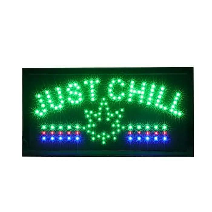 LED Light Wall Mount Sign 19" x 10" - Just Chill