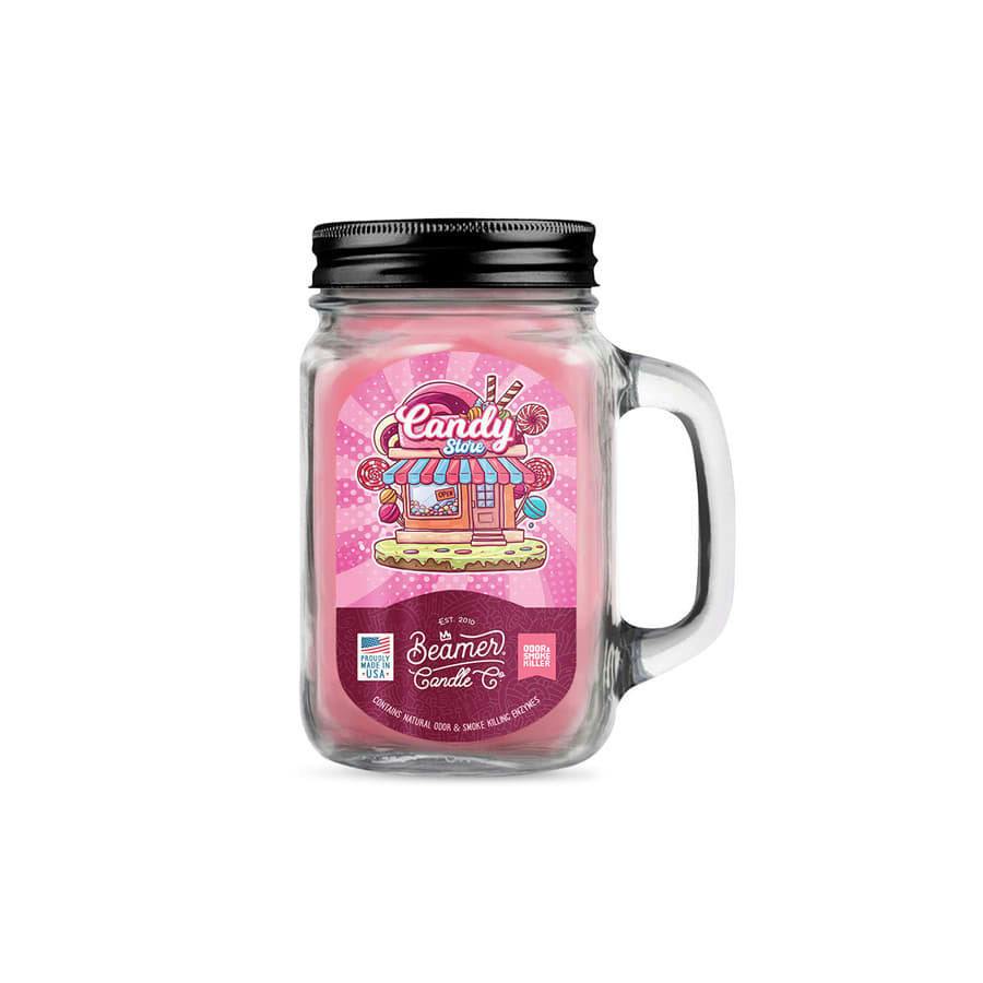 Beamer Candle Co Smoke Killer Collection - 12oz Glass Mason Jar - Candy Store