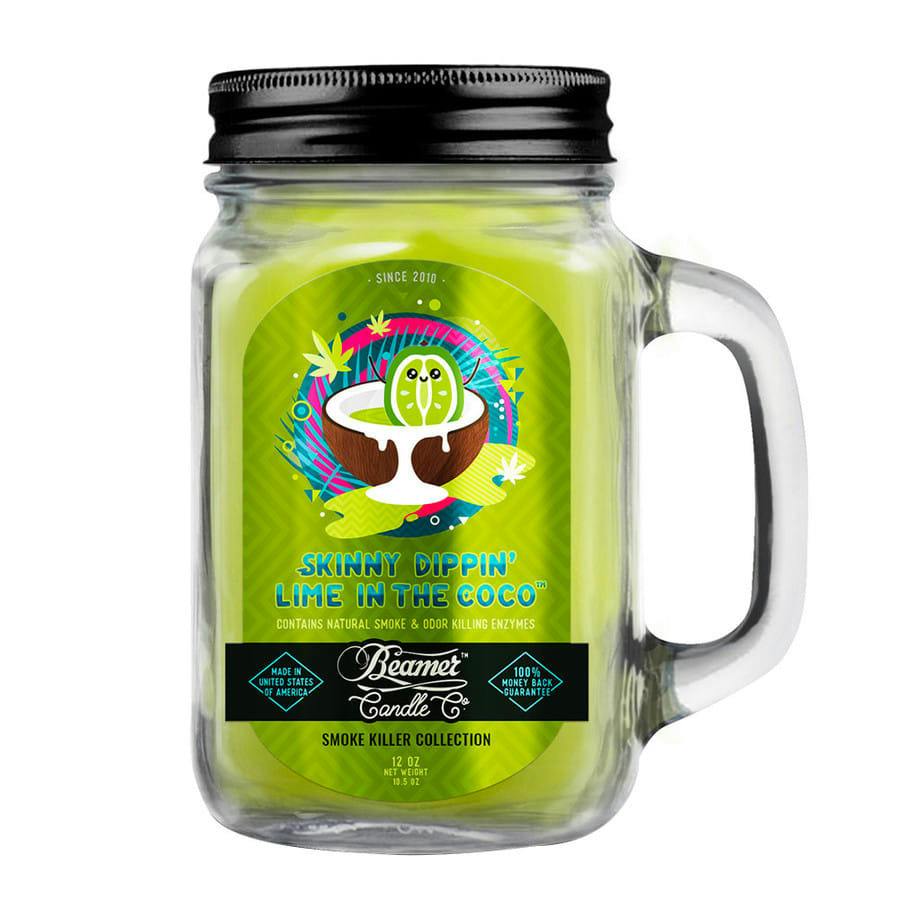 Beamer Candle Co - 12oz Glass Mason Jar - Skinny Dippin' Lime in the Coco