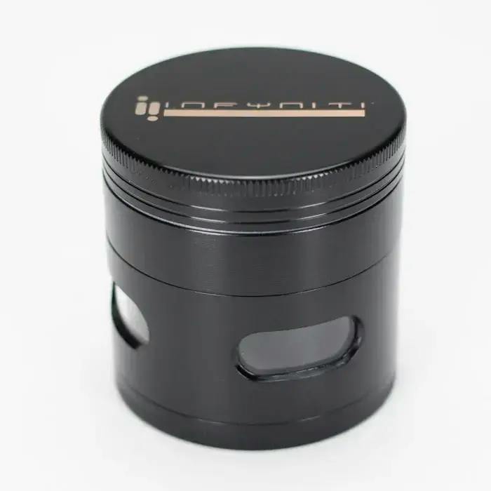 Infyniti - 4 Parts Grinder with Side Window - Black