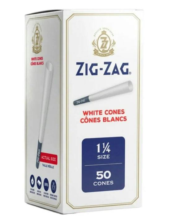 Zig-Zag Mini Bulk White Cones 1 1/4