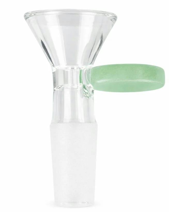 Glass Bowl w/ Milk Color Round Handle Milk Green Pack of 3