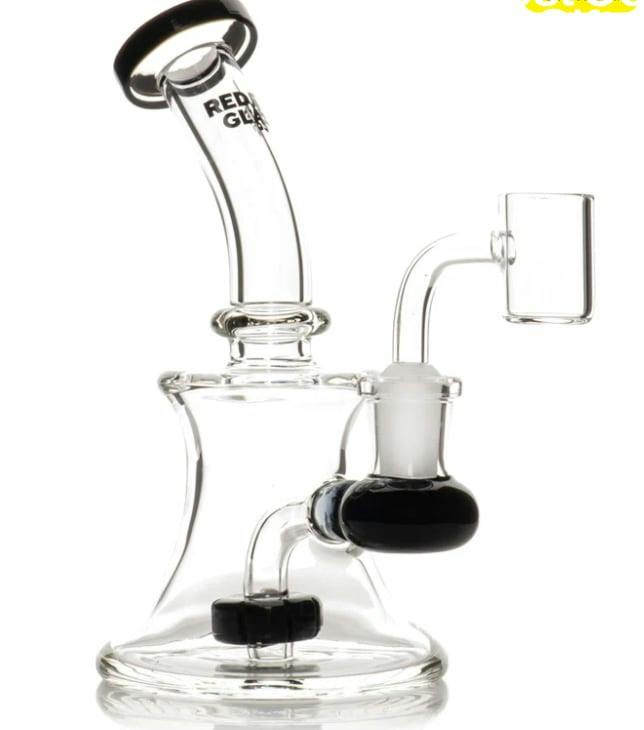 Red Eye Glass 5" Tall Black Bell Base Concentrate Rig