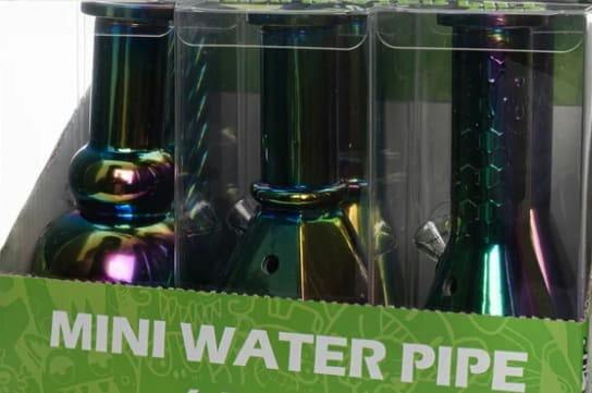 6" Tall Electroplated Mini Water Pipe