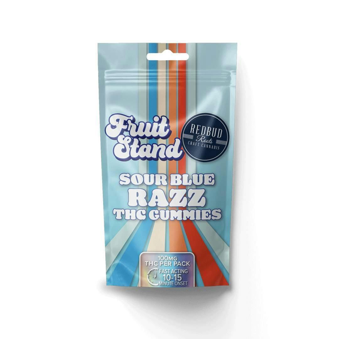 SOUR BLUE RAZZ GUMMIES 10PK