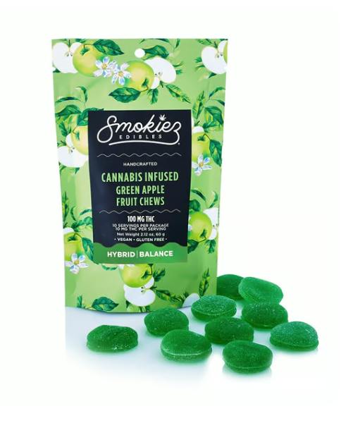 1:1 GREEN APPLE [CBG:THC] FRUIT CHEW10PK