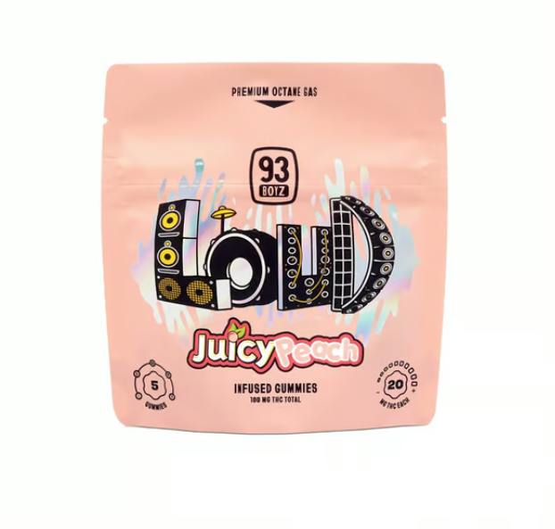 LOUD JUICY PEACH GUMMIES 5PK