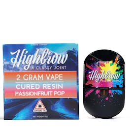 Highbrow | Passionfruit Pop | Cured Resin | 2g Disposable Vape